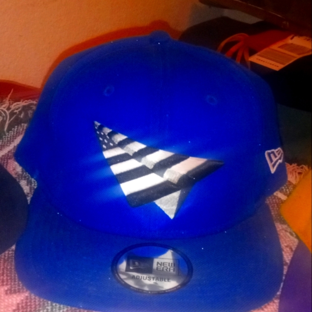 Blue Snap Back Paper Planes Hat .